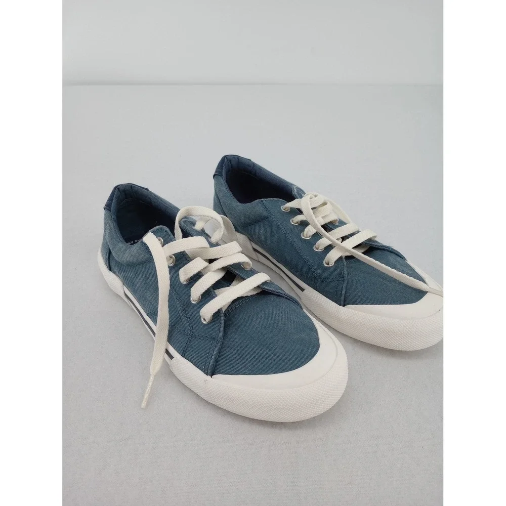 Sperry Striper II LTT Sneakers Kids 3M Blue Canvas Lace Up Low Top